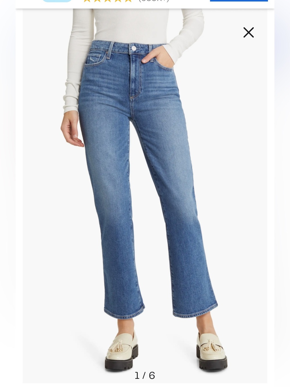 Paige Claudine High-Rise Slim flare Leg Women's Jeans - Blue size 29